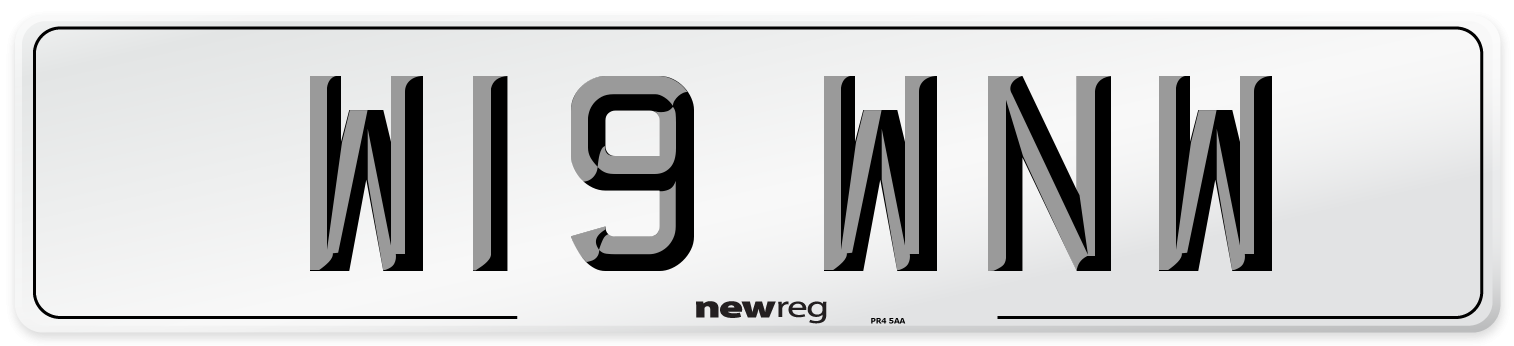 W19 WNW Number Plate from New Reg